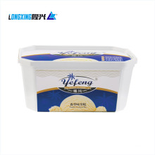 500g Rectangular In-Mould Labeling Ice Cream Container With Lid
